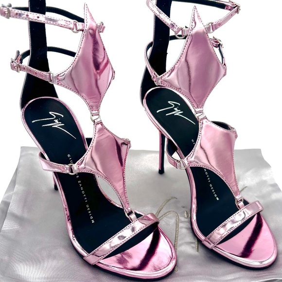 Giuseppe Zanotti Shoes - Custom Giuseppe Zanotti Azalea Metallic Strappy Stiletto Sandal